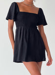 product Princess Polly Square Neck  Summer Nights Mini Dress Black Petite