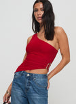 Machiatto One Shoulder Top Red