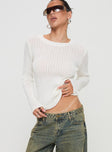 One Year Wiser Knit Top White