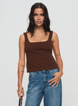 Dead Of Night Backless Top Brown