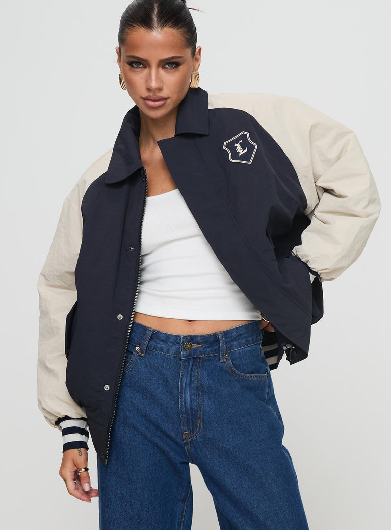 Hailey Bomber Jacket Navy