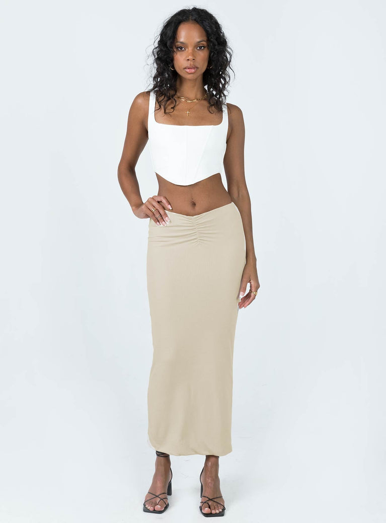 product Elidy Maxi Skirt Beige Princess Polly  Maxi 