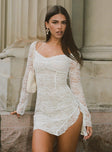 product Princess Polly High Neck  Aubriella Lace Mini Dress White