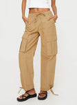 product Princess Polly High Waisted Pants  Bilbury Cargo Pants Caramel