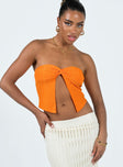 product Princess Polly Sleeveless Asymmetric Neckline  Mani Top Orange