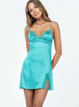 product Princess Polly High Neck  Venus Mini Dress Teal