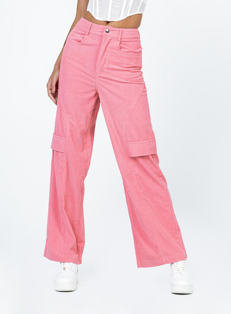 product Princess Polly  City Loop Cord Pant Pink