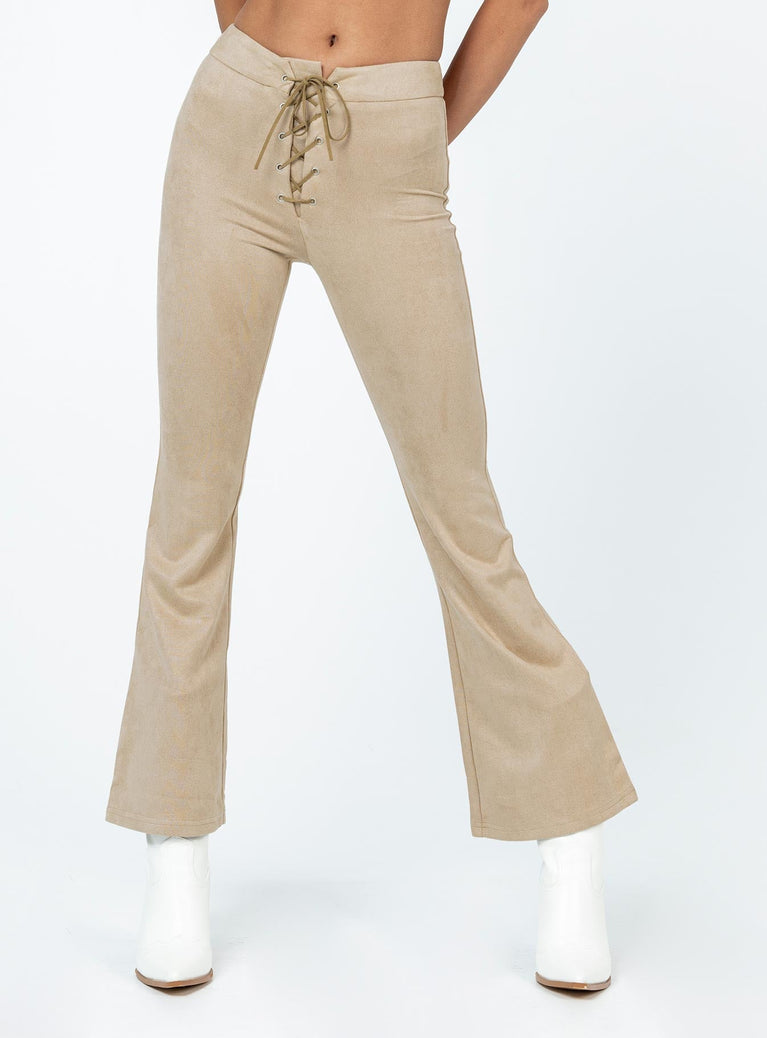 product Princess Polly High Waisted Pants  Nettie Pants Beige