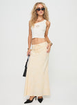   front view of model wearing Princess Polly Radiance Maxi Skirt Yellow Maxi 