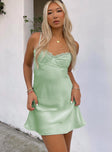 product Princess Polly Square Neck  Moniz Mini Dress Sage