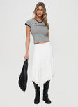 The Escape Midi Skirt White