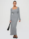 Kattan Long Sleeve Maxi Dress Grey