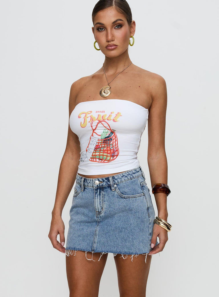 Waverlie Mini Skirt Denim