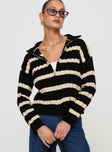 Break Free Knit Sweater Black / White