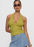 Emaline Halter Top Green