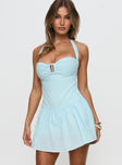 Isabetta Halter Playsuit Blue