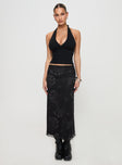 Eleazar Mesh Maxi Skirt Black