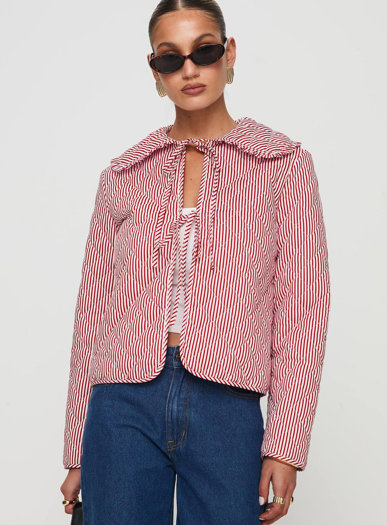 Jaskier Jacket Red / White Stripe