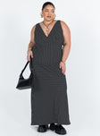 product Princess Polly Asymmetric Neckline  Nellie Maxi Dress Black Polka Dot Curve