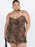 product Princess Polly Asymmetric Neckline Asymmetric Neckline  Linnard Mini Dress Leopard Curve