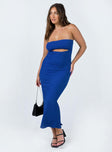 product Princess Polly Square Neck  Talena Strapless Midi Dress Blue