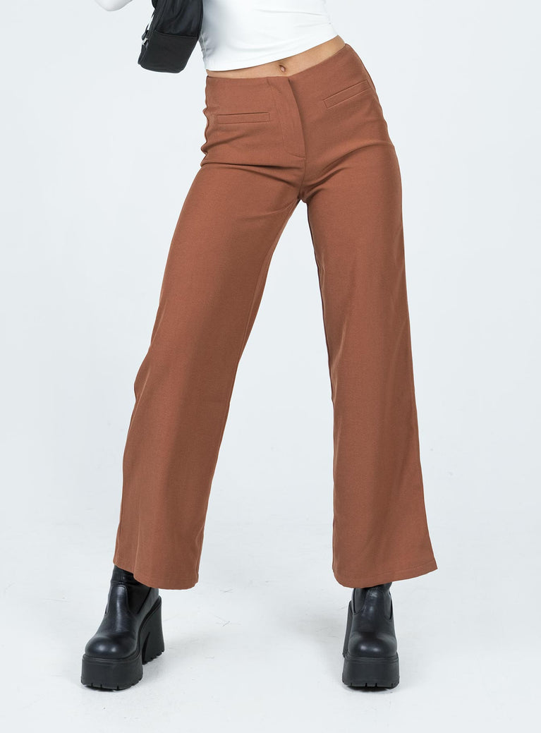 product Princess Polly High Waisted Pants High Waisted Pants High Waisted Pants  Masefield Pants Brown