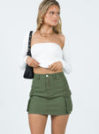 product Myrtle Cargo Mini Skirt Khaki Princess Polly  Mini Skirts 