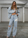 product Princess Polly High Waisted  JGR & STN Coyote Wide Leg Jean Vintage Indigo