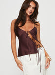 product Princess Polly Sleeveless Square Neck  Mariah Cami Top Brown