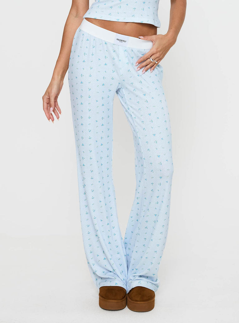 Lullabies Pointelle Sleep Pant Blue