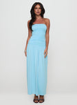 Glorie Strapless Maxi Dress Light Blue