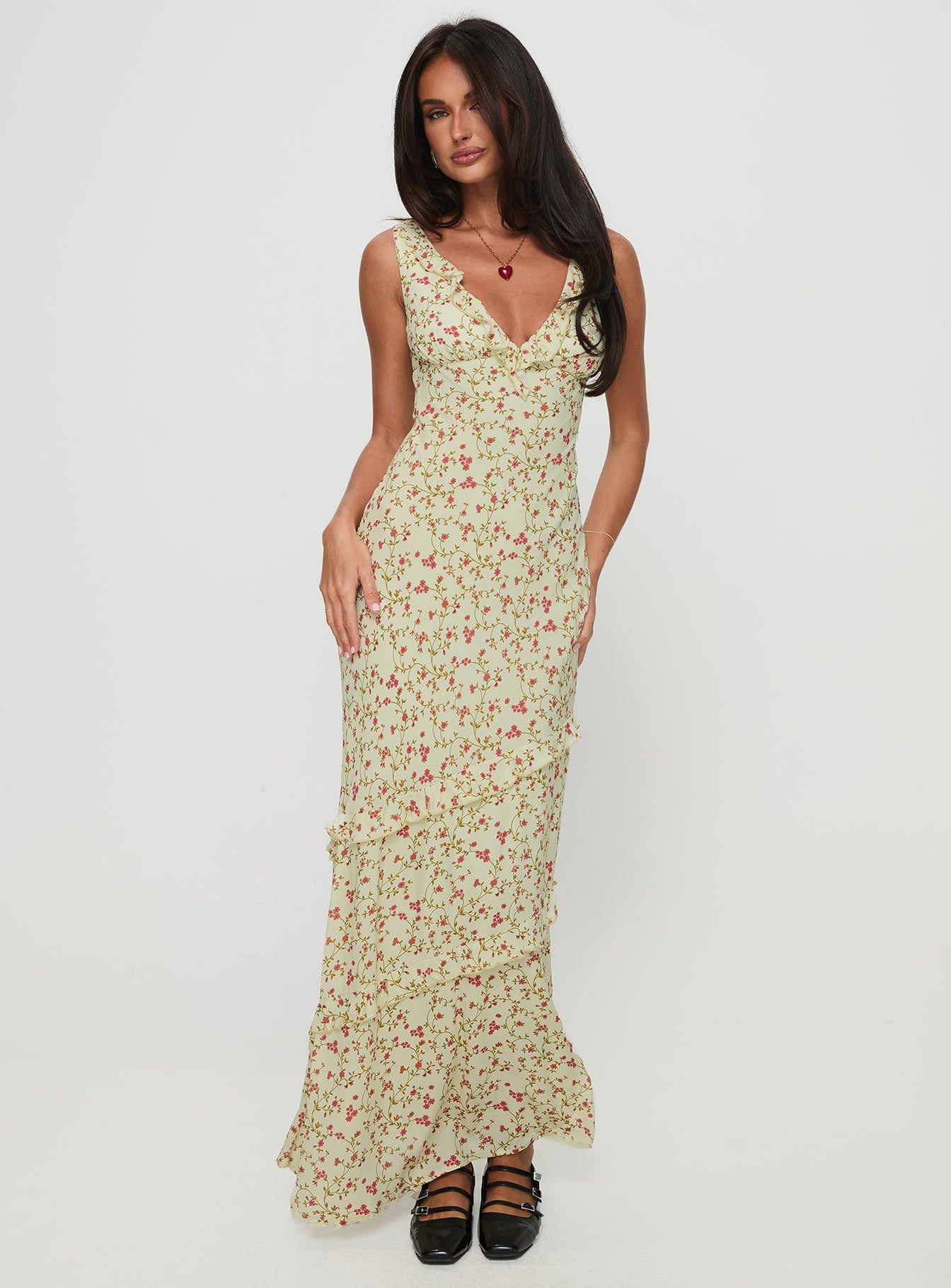 Collective Dress - Ridgewood Maxi Dress Beige Floral fifth image