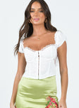 product Princess Polly Short Sleeves High Neck  Cooloola Corset Top White