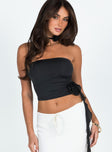 product Princess Polly Full Sleeves Asymmetric Neckline  Elixir Tube Top Black