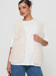 Charleson Faux Fur Vest Cream