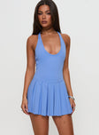 Spirit Pleat Tennis Romper Blue