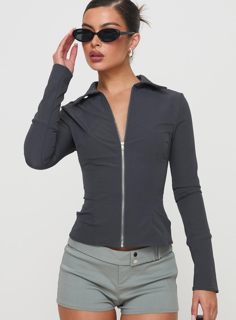 Mavyn Long Sleeve Top Slate