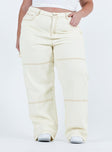 product Princess Polly Mid Rise  Copeland Jeans White Curve