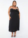 product Princess Polly Crew Neck  Hazel Midi Dress Black Curve