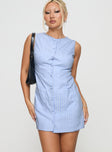 Anabel Mini Dress Blue Stripe