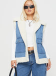 Ottilie Shearling Vest Blue