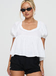 Weyes Smock Top White