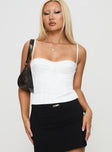 Bonaire Embroidered Corset Top White