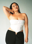 product Princess Polly Sleeveless Sweetheart  Bad Gal Bustier White Curve