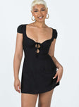 product Princess Polly Asymmetric Neckline  Alora Mini Dress Black