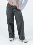 product Princess Polly High Waisted Pants  Fernando Parachute Pants Slate