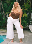 product Princess Polly High Waisted Pants  Brunie Pants White Curve