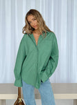 product Princess Polly Full Sleeves High Neck  Lindford Shirt Green