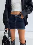 product Bracken Denim Mini Skirt Navy Princess Polly  Mini Skirts 