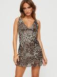 Nellie Mini Dress Leopard Tall